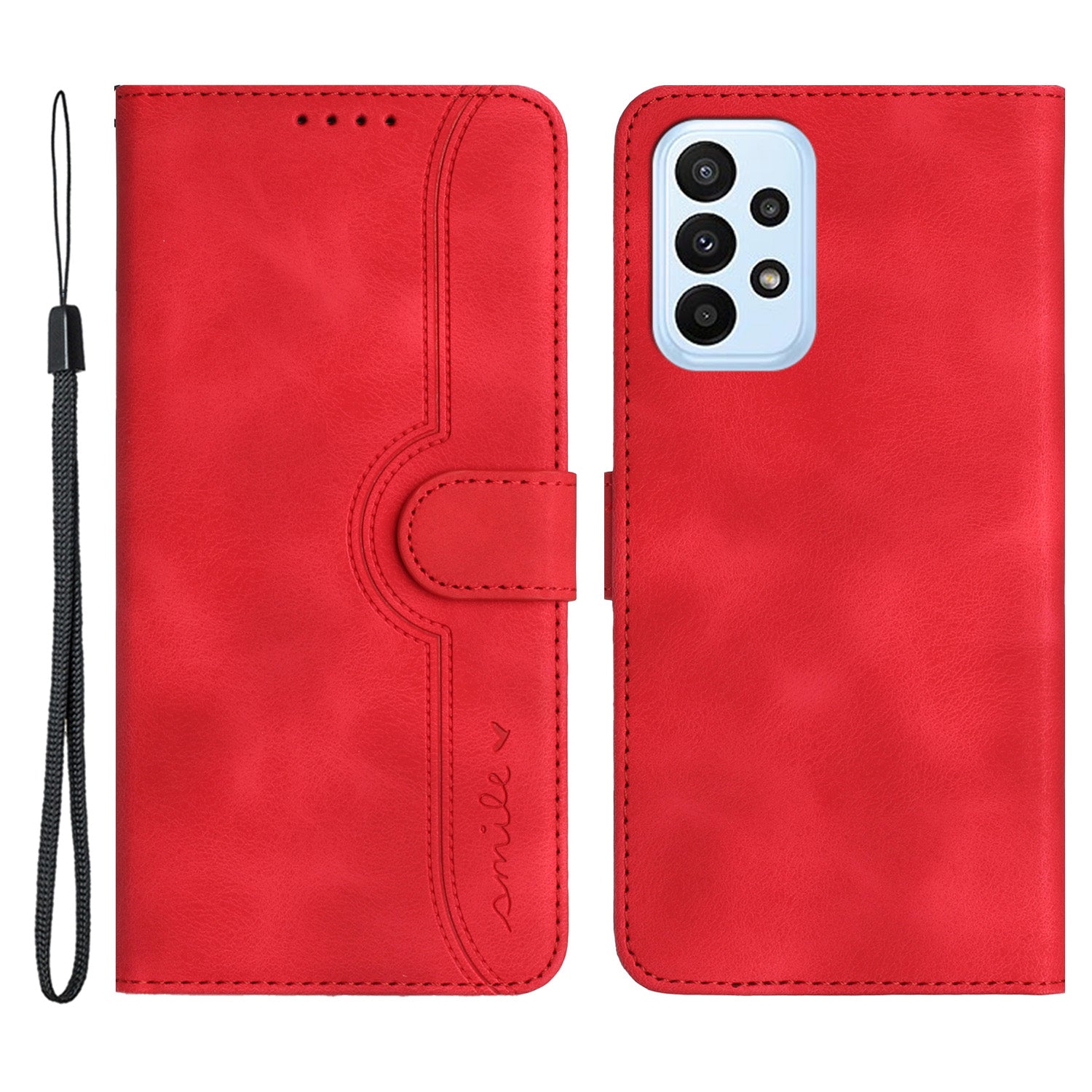 YX003 pro Samsung Galaxy A73 5G PU kožená peněženka stojánek na telefon Kryt na mobilní telefon s vytištěným vzorem úsměvu YX003 pro Samsung Galaxy A73 5G PU kožená peněženka stojánek na telefon Kryt na mobilní telefon s vytištěným vzorem úsměvu